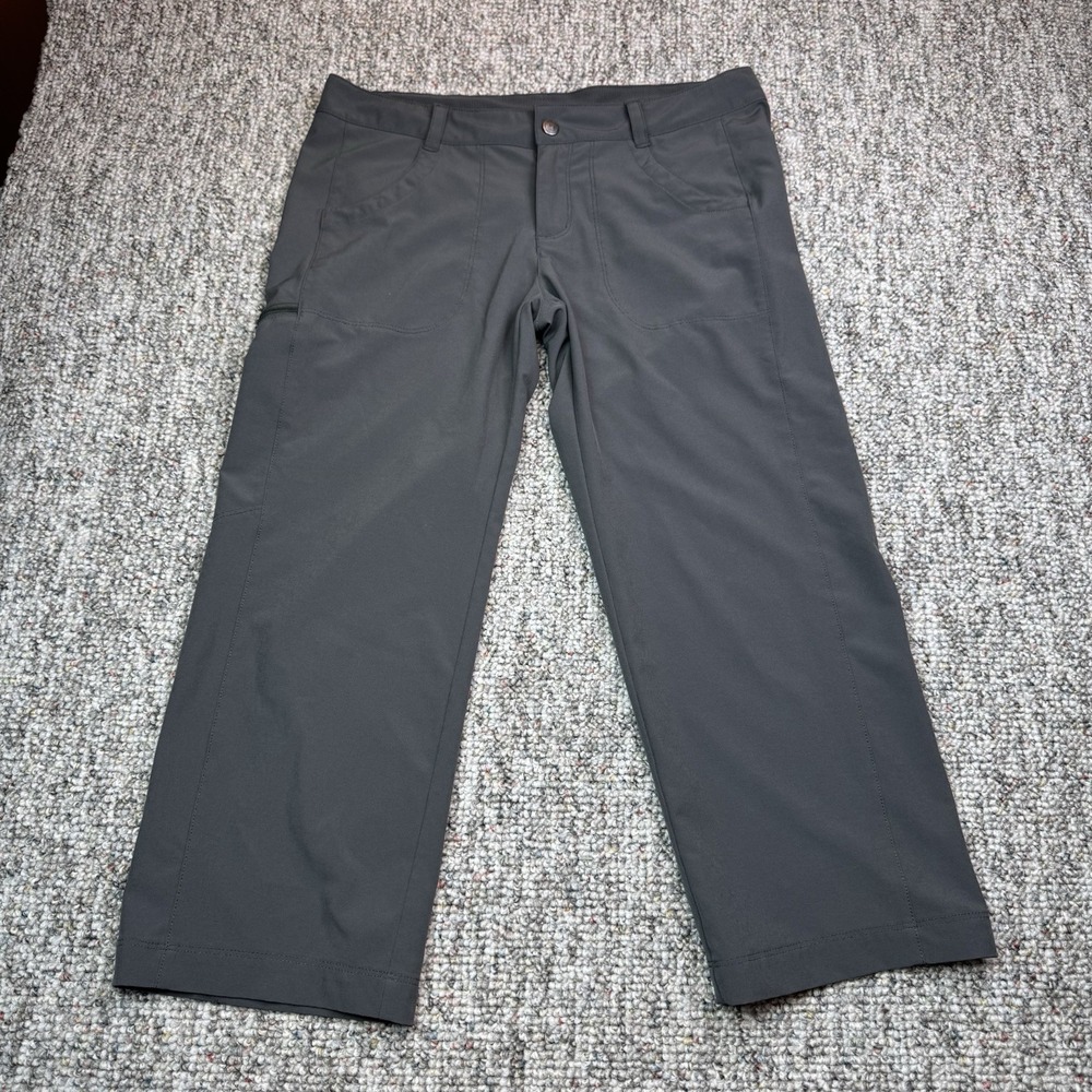 Patagonia Happy Hike Capris Womens 6 Pants Gray Stretch Hiking Outdoors